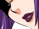 katen kyokotsu bleach cheveux violet yeux vert bandeau frange crane fic bloop
