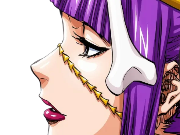Sticker katen kyokotsu bleach cheveux violet yeux vert bandeau frange crane fic bloop par Bl0op