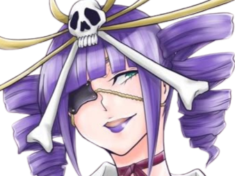 Sticker katen kyokotsu bleach cheveux violet yeux vert bandeau frange crane fic bloop par Bl0op