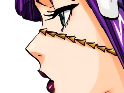 Sticker katen kyokotsu bleach cheveux violet yeux vert bandeau frange crane fic bloop par Bl0op