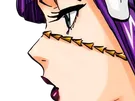katen kyokotsu bleach cheveux violet yeux vert bandeau frange crane fic bloop