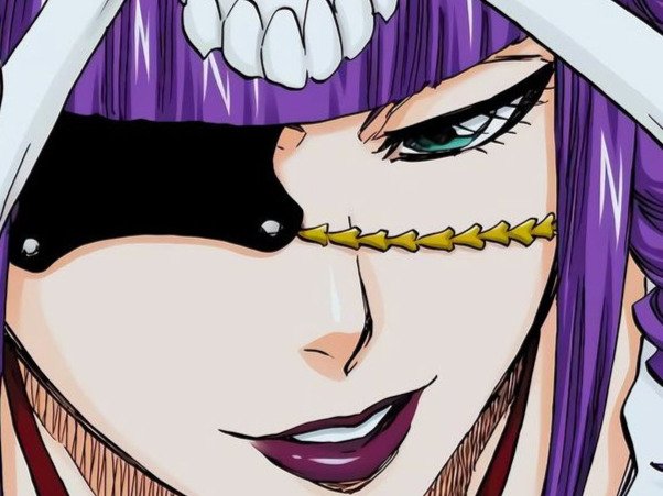 Sticker katen kyokotsu bleach cheveux violet yeux vert bandeau frange crane fic bloop par Bl0op