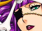 katen kyokotsu bleach cheveux violet yeux vert bandeau frange crane fic bloop