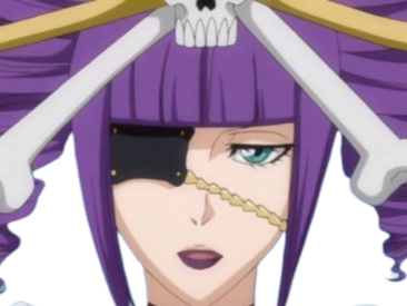 Sticker katen kyokotsu bleach cheveux violet yeux vert bandeau frange crane fic bloop par Bl0op