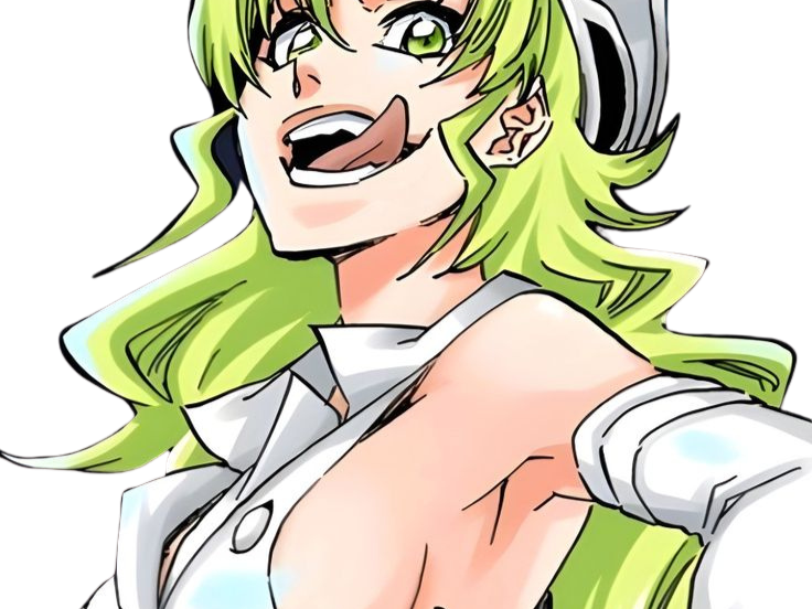 Sticker candice catnipp bleach cheveux yeux vert eclair tonnerre foudre electricite bronte fic bloop par Bl0op