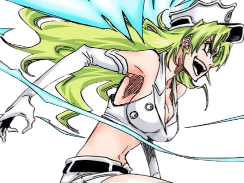 Sticker candice catnipp bleach cheveux yeux vert eclair tonnerre foudre electricite bronte fic bloop par Bl0op