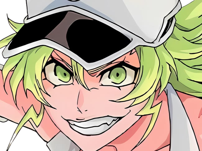 Sticker candice catnipp bleach cheveux yeux vert eclair tonnerre foudre electricite bronte fic bloop par Bl0op