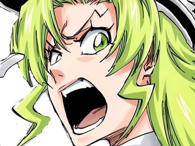 Sticker candice catnipp bleach cheveux yeux vert eclair tonnerre foudre electricite bronte fic bloop par Bl0op