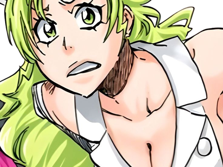 Sticker candice catnipp bleach cheveux yeux vert eclair tonnerre foudre electricite bronte fic bloop par Bl0op