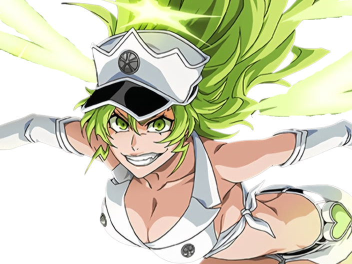 Sticker candice catnipp bleach cheveux yeux vert eclair tonnerre foudre electricite bronte fic bloop par Bl0op
