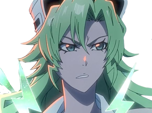Sticker candice catnipp bleach cheveux yeux vert eclair tonnerre foudre electricite bronte fic bloop par Bl0op