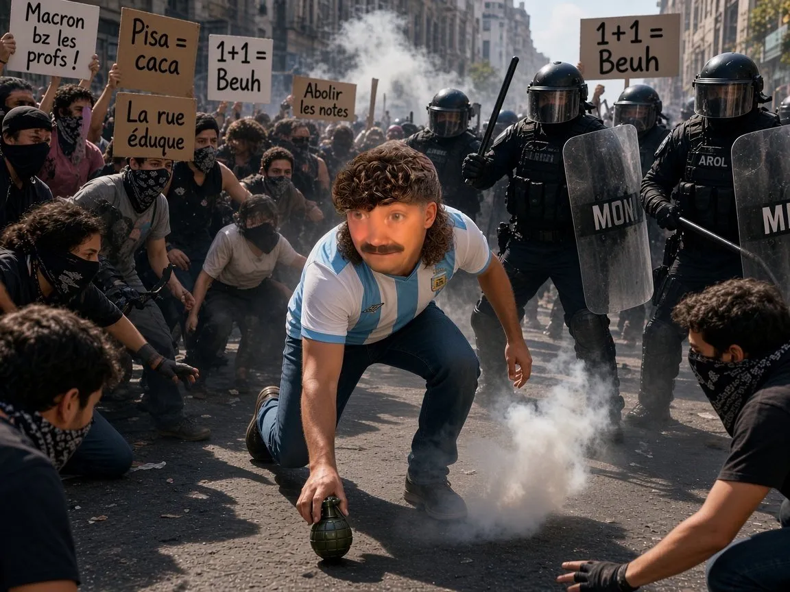 Sticker grenade quoicoubeh quoicoubix manif manifestation gauche wallah wesh brocoli etudiant lycee lyceens desencerclement police acab par Ginatack