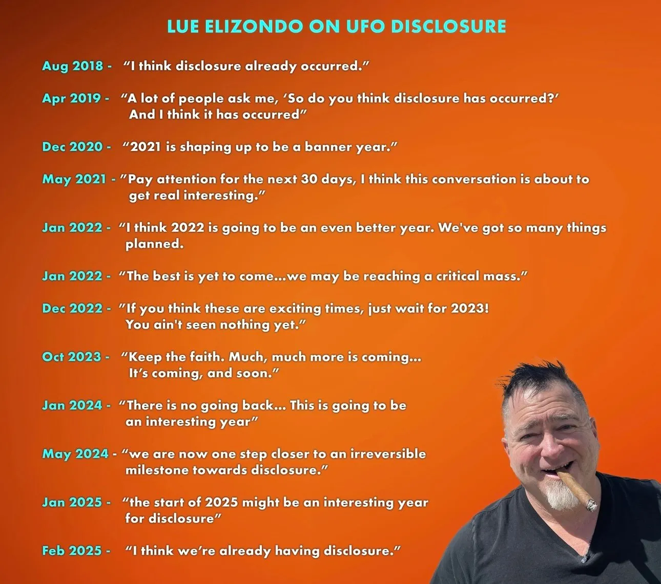 Sticker ovnis ovni ufo lue elizondo disclosure dates archive calendrier tableau par syrupballs