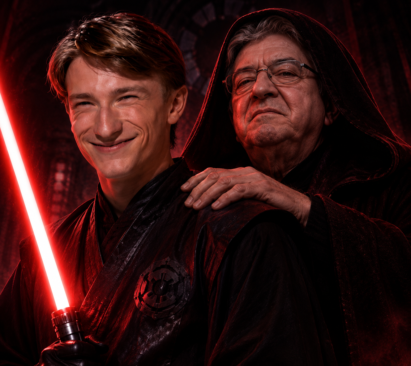 Sticker elwan elwann alwanstarwars elwansabre melenchonpalpatine palpatine melenchon starwars elwansith melenchonsith melenchonstarwars par GeorgeDuffee