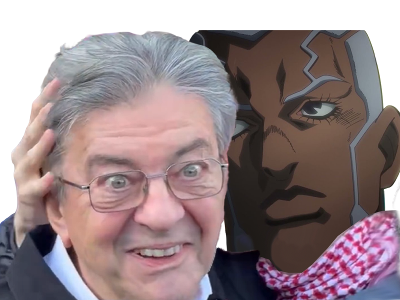 Sticker lfi melenchon huiakoo oreille chuchote gay sperm addiction par Madza