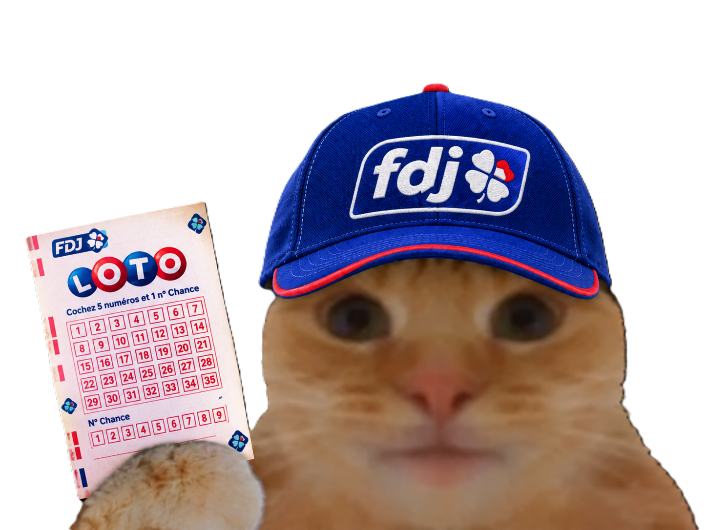 Sticker chat casquette bourse glace fiston laverited fdj loto odess par Percevalois