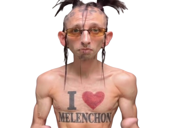 Sticker lfiste lfi melenchon gaucho gauchiasse dechet jean luc vote punk tatouage par ToocoCla