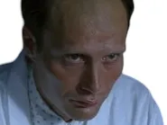 Sticker mads acteur cinema fou tarax psycho killer mikkelsen danois calvitie asocial asile inquietant sociopathe khey par XDREAD