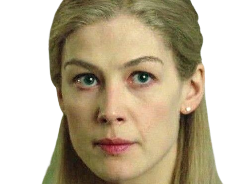 Sticker rosamund mary elizabeth pike actrice comedienne britannique anglaise femme quadragenaire blonde yeux bleus par PubliusOvidius