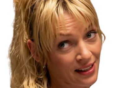 Sticker uma thurman kill bill beatrix kiddo blonde yeux bleu rose dassonville fic bloop par Bl0op