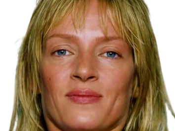 Sticker uma thurman kill bill beatrix kiddo blonde yeux bleu rose dassonville fic bloop par Bl0op