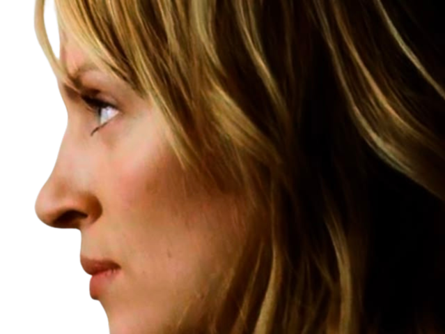 Sticker uma thurman kill bill beatrix kiddo blonde yeux bleu rose dassonville fic bloop par Bl0op
