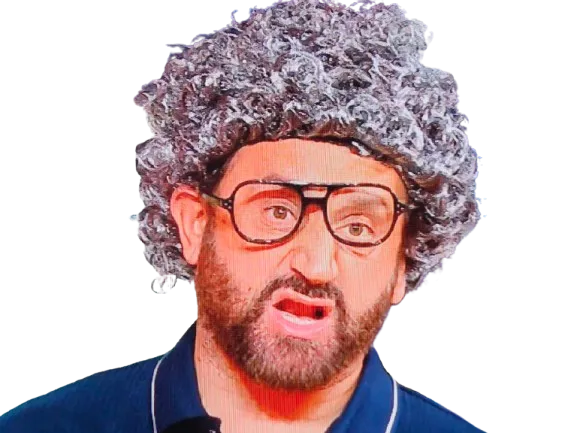 Sticker hanouna perruque con merde par PunaiseDeForum