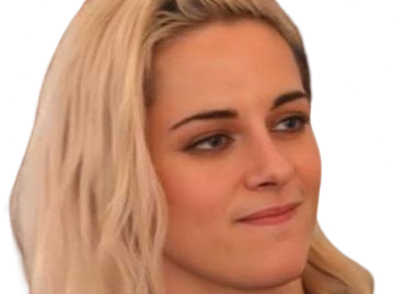 Sticker kristen stewart actrice americaine blonde yeux verts femme sans lunettes annees 2022 2020s par PubliusOvidius