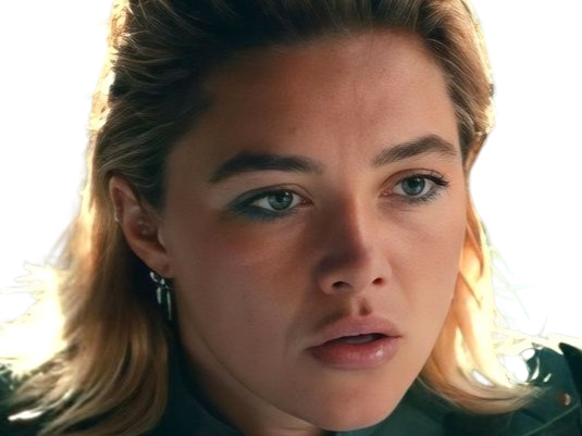 Sticker florence pugh yelena belova thunderbolts actrice britannique anglaise blonde cheveux courts yeux verts femme par PubliusOvidius