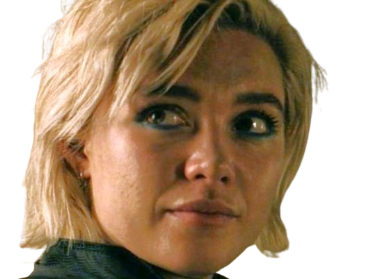 Sticker florence pugh yelena belova thunderbolts actrice britannique anglaise blonde cheveux courts yeux verts femme par PubliusOvidius