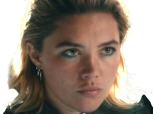 Sticker florence pugh yelena belova thunderbolts actrice britannique anglaise blonde cheveux courts yeux verts femme par PubliusOvidius