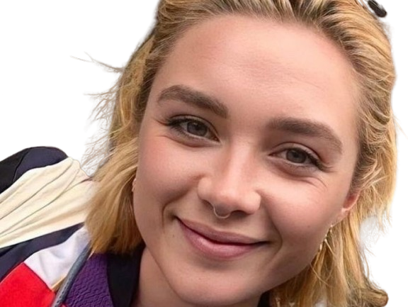 Sticker florence pugh yelena belova thunderbolts actrice britannique anglaise blonde cheveux courts yeux verts femme par PubliusOvidius
