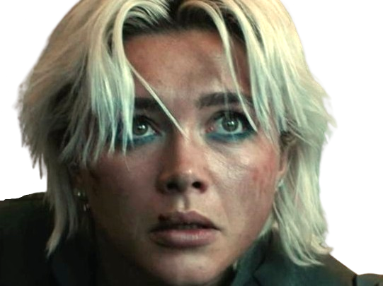 Sticker florence pugh yelena belova thunderbolts actrice britannique anglaise blonde cheveux courts yeux verts femme par PubliusOvidius