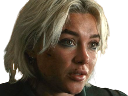 Sticker florence pugh yelena belova thunderbolts actrice britannique anglaise blonde cheveux courts yeux verts femme par PubliusOvidius