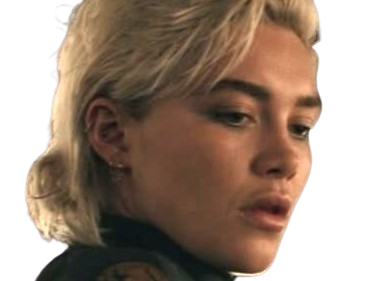 Sticker florence pugh yelena belova thunderbolts actrice britannique anglaise blonde cheveux courts yeux verts femme par PubliusOvidius