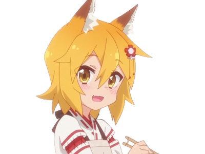 Sticker senko san kitsune sourire baguettes kj kikoojap 404noelshack maxouben par Crytek