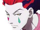 hisoka morou hunter x cheveux rouge yeux jaune tatouages clown isaac netero fic bloop
