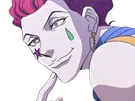 hisoka morou hunter x cheveux rouge yeux jaune tatouages clown isaac netero fic bloop