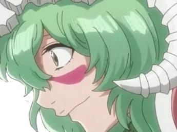 Sticker nelliel tu odelschwanck bleach cheveux vert yeux jaune masque arrancar fic bloop par Bl0op