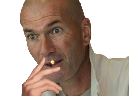 Sticker zidane cigarette surpris choc chokbar de bz par zbeboverissou