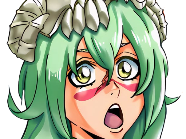Sticker nelliel tu odelschwanck nell bleach cheveux vert yeux jaune masque arrancar fic bloop par Bl0op