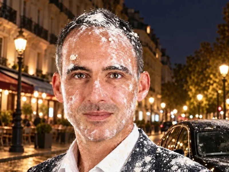 Sticker raphael glucksmann depute europeen enfarine farine ps place publique presidentielles elections par ProlapsusDeBHL