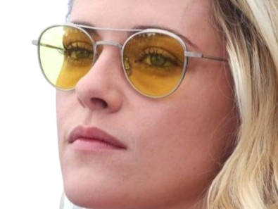 Sticker kristen stewart actrice americaine blonde yeux verts femme cannes lunettes annees 2022 2020s par PubliusOvidius