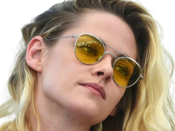 Sticker kristen stewart actrice americaine blonde yeux verts femme cannes lunettes annees 2022 2020s par PubliusOvidius