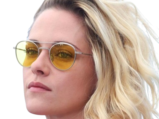 Sticker kristen stewart actrice americaine blonde yeux verts femme cannes lunettes annees 2022 2020s par PubliusOvidius