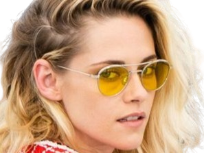 Sticker kristen stewart actrice americaine blonde yeux verts femme cannes lunettes annees 2022 2020s par PubliusOvidius
