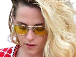 Sticker kristen stewart actrice americaine blonde yeux verts femme cannes lunettes annees 2022 2020s par PubliusOvidius