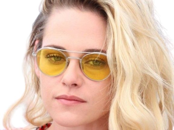 Sticker kristen stewart actrice americaine blonde yeux verts femme cannes lunettes annees 2022 2020s par PubliusOvidius
