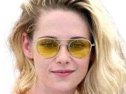 Sticker kristen stewart actrice americaine blonde yeux verts femme cannes lunettes annees 2022 2020s par PubliusOvidius