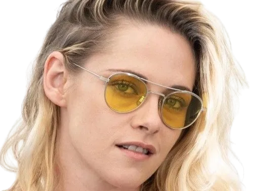 Sticker kristen stewart actrice americaine blonde yeux verts femme cannes lunettes annees 2022 2020s par PubliusOvidius